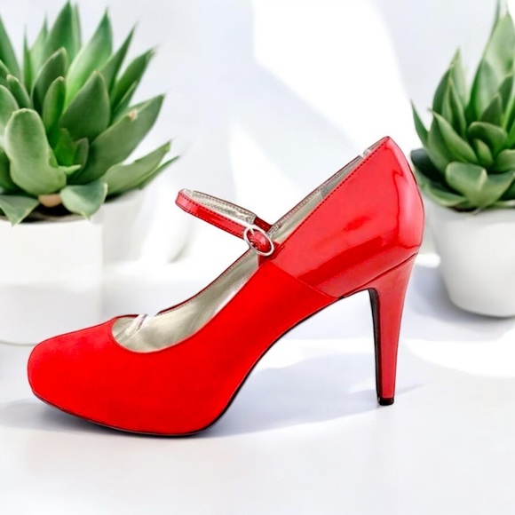 Style & Co Red Kaylee Womens Mary Janes Pumps - Picture 6 of 16